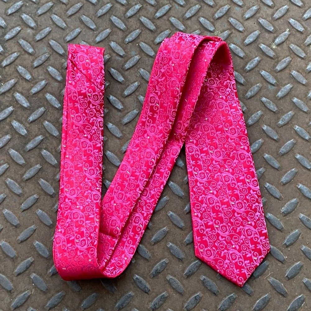 Men Tie Red Fashion Necktie Classic Length Fancy Ties New